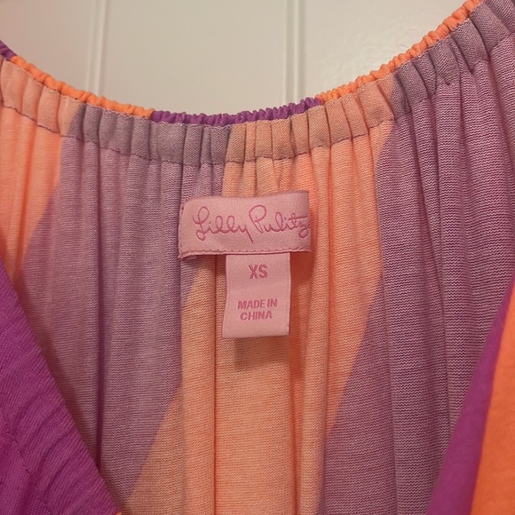 Lilly Pulitzer Marley Maxi Sunrise Orange and Purple Maxi Dress Size XS - Picture 3 of 7